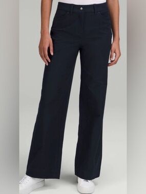 Lululemon City Sleek 5 Pocket High-Rise Wide-Leg Pant in Navy Size 28